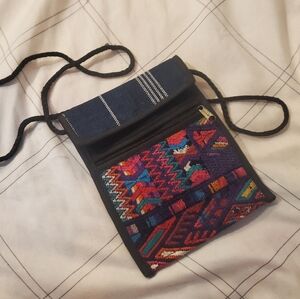 Embroidered passport pouch